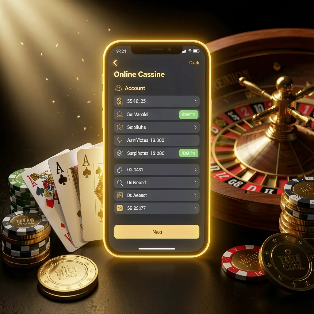 TKQQ online casino account portal featuring a glowing smartphone surrounded by premium cards, chips, roulette wheel, and coins against a black and gold background with cinematic lighting in a realistic 3D render TKQQ online casino account portal featuring a glowing smartphone surrounded by premium cards, chips, roulette wheel, and coins against a black and gold background with cinematic lighting in a realistic 3D render